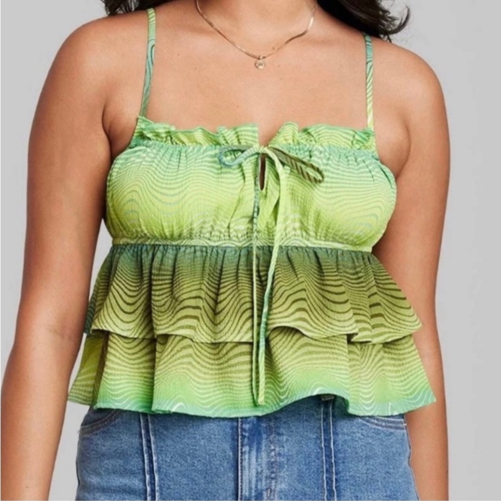 WILD FABLE RUFFLE CROP TOP